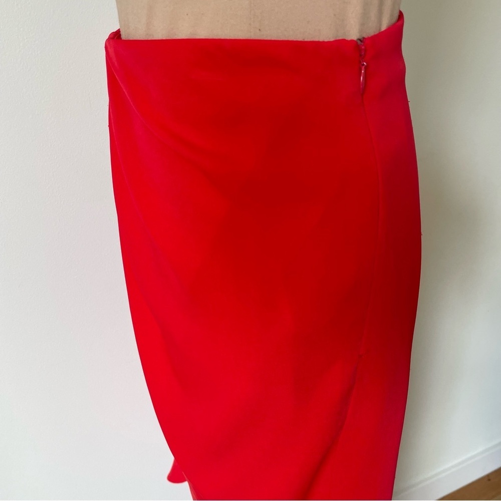 SUPERDOWN Revolve Red Arielle Slit Surplice High Low Maxi Skirt Size XS - Picture 11 of 12